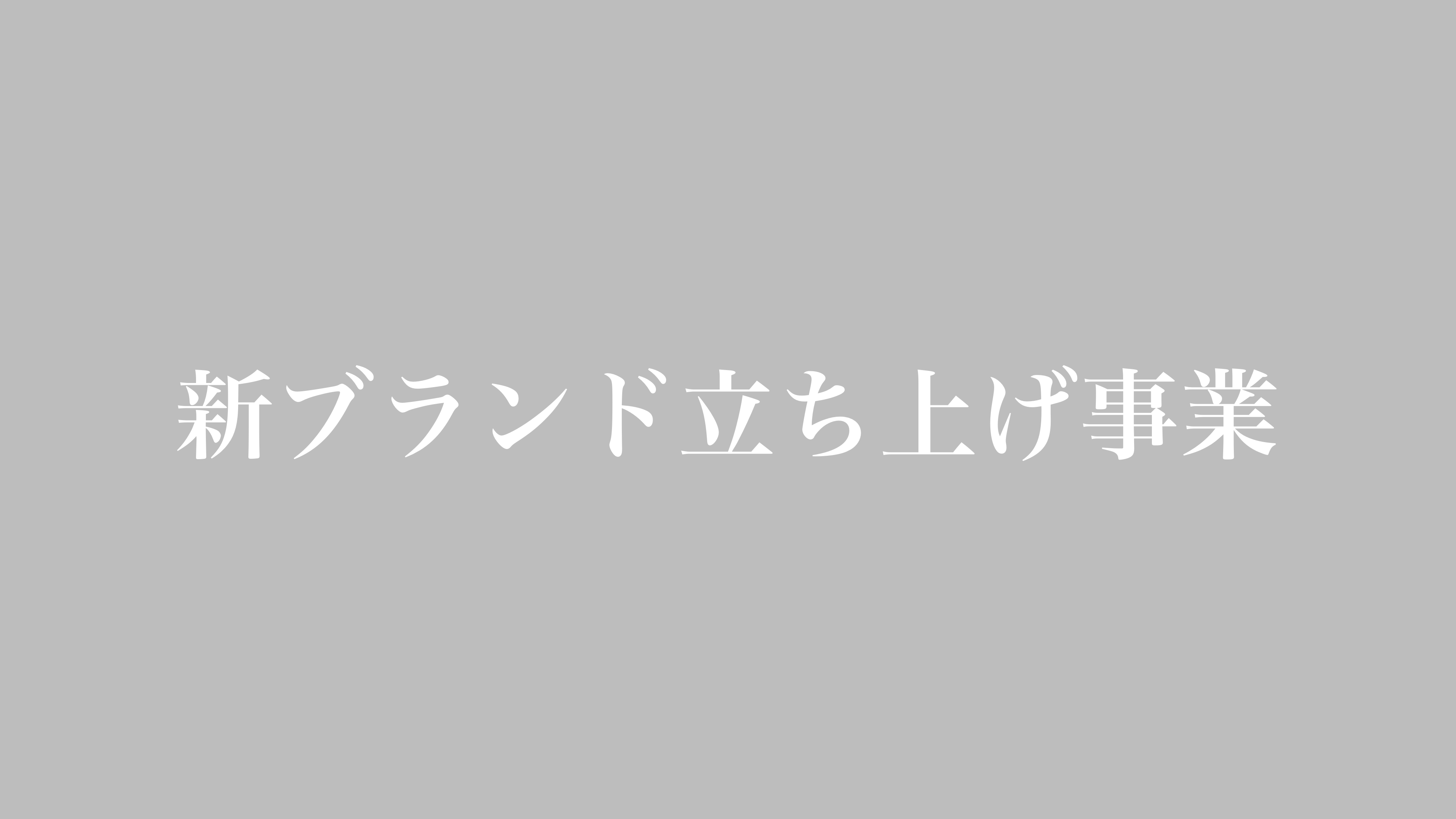新ブランド立ち上げ事業
